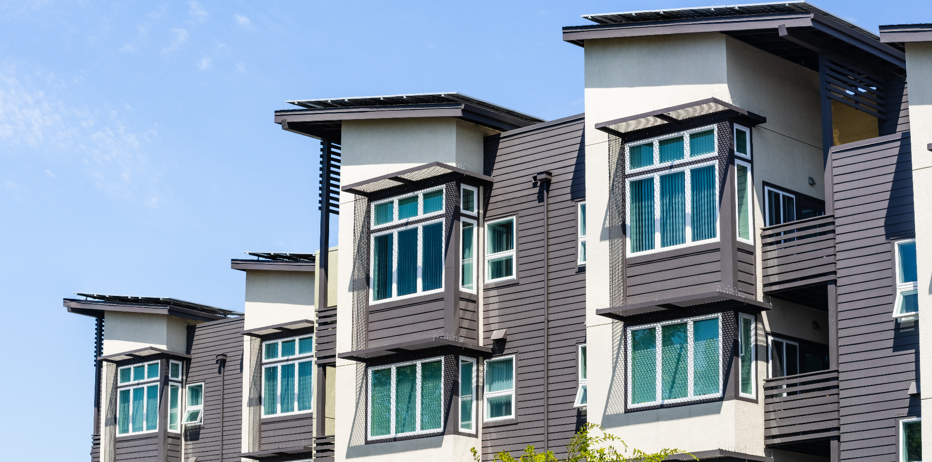 Contemporary California residential homes in a planned neighborhood
